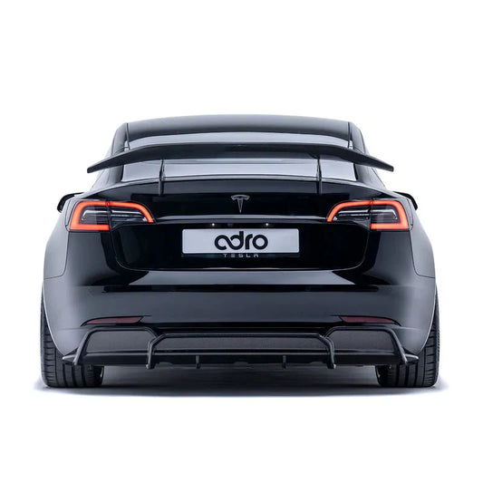 Tesla Model 3 Carbon Fibre V2 Rear Diffuser by Adro (2017+) - | Rear Diffusers | FD Racing