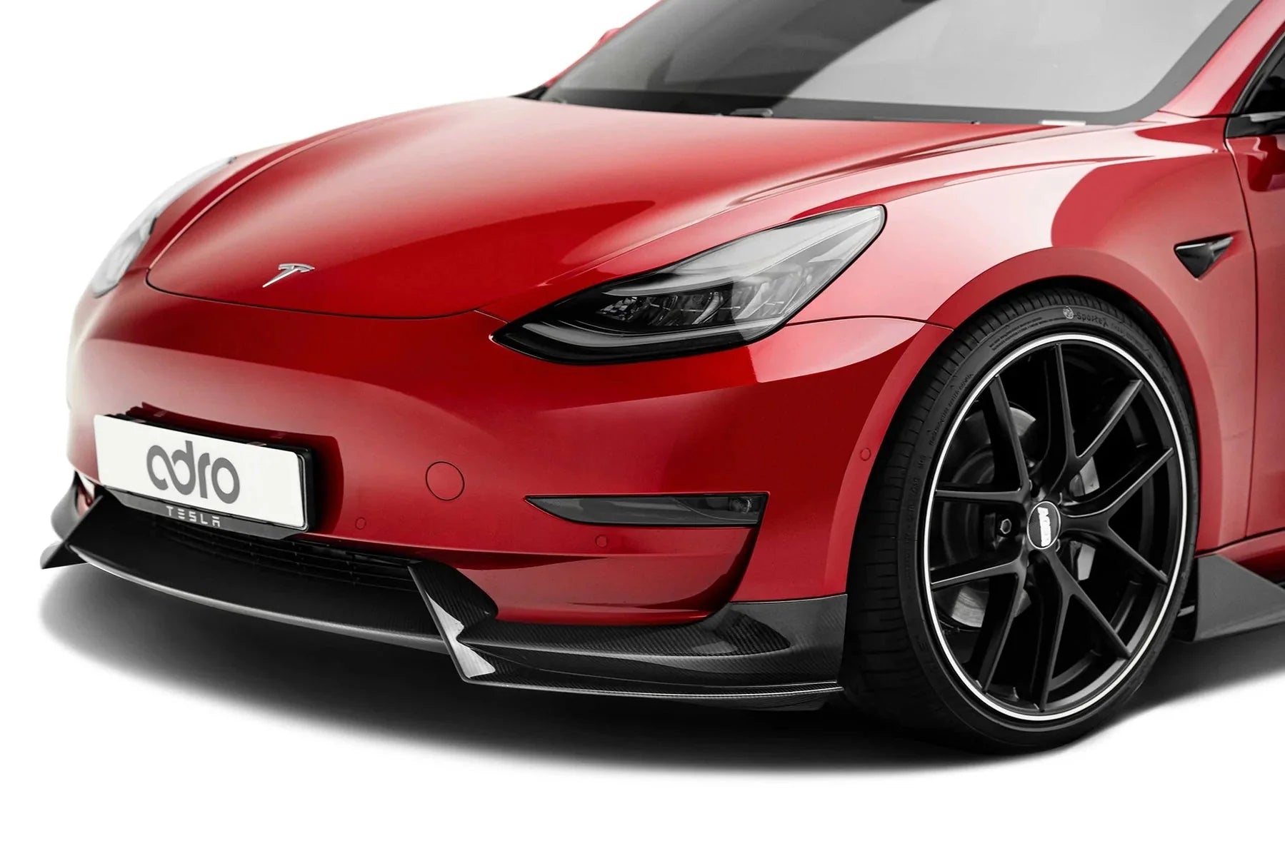 Adro Pre-Preg Carbon Fibre Front Splitter for Tesla | Tesla Model 3