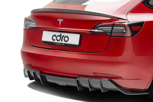 Tesla Model 3 Pre - Preg Carbon Fibre Rear Diffuser by Adro (2017+) - | Rear Diffusers | FD Racing