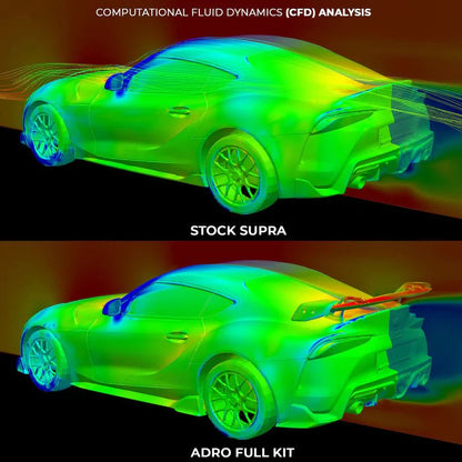 Toyota GR Supra A90 Mk5 Pre - Preg Carbon Fibre Swan Neck AT - R Rear Wing by Adro (2019+) - | Rear Wings | FD Racing