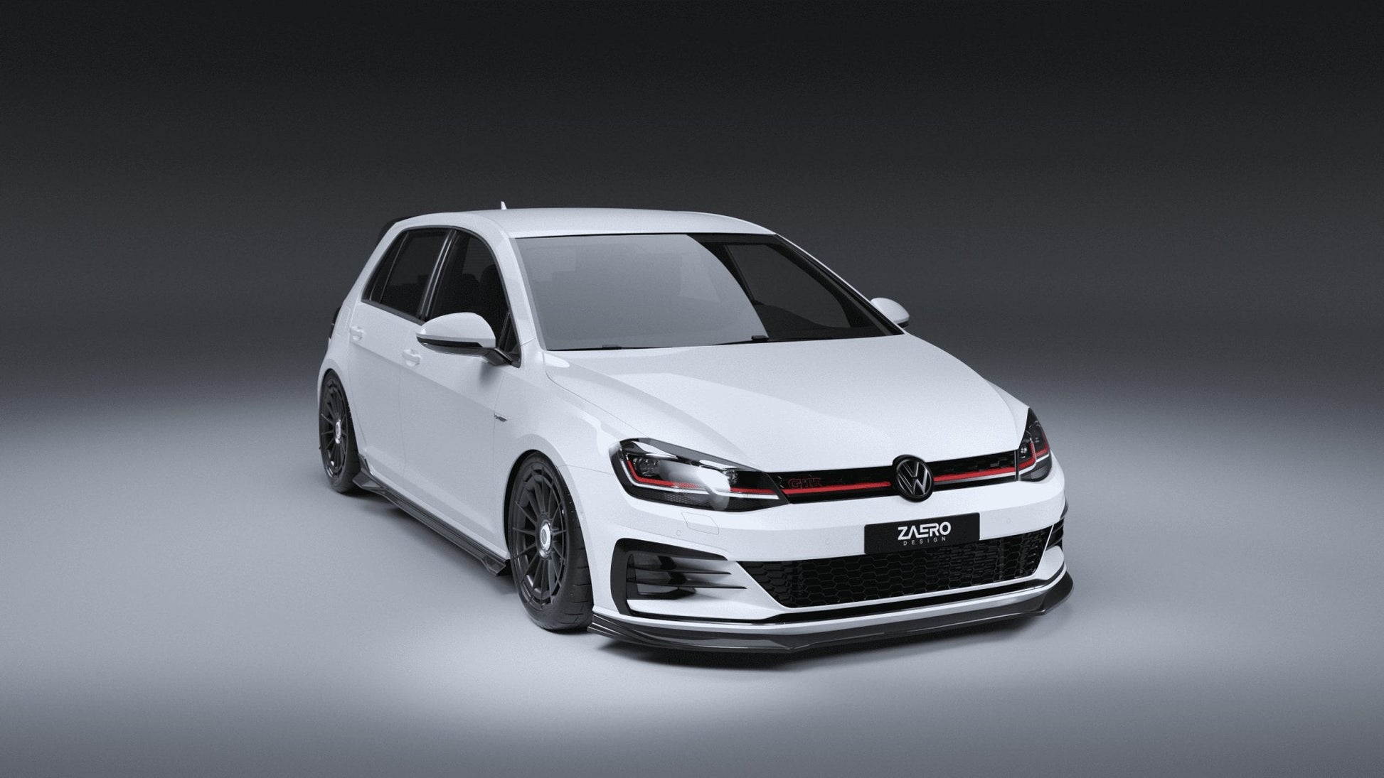 ZAERO EVO-1 Gloss Black Front Splitter for VW Golf | Volkswagen Golf