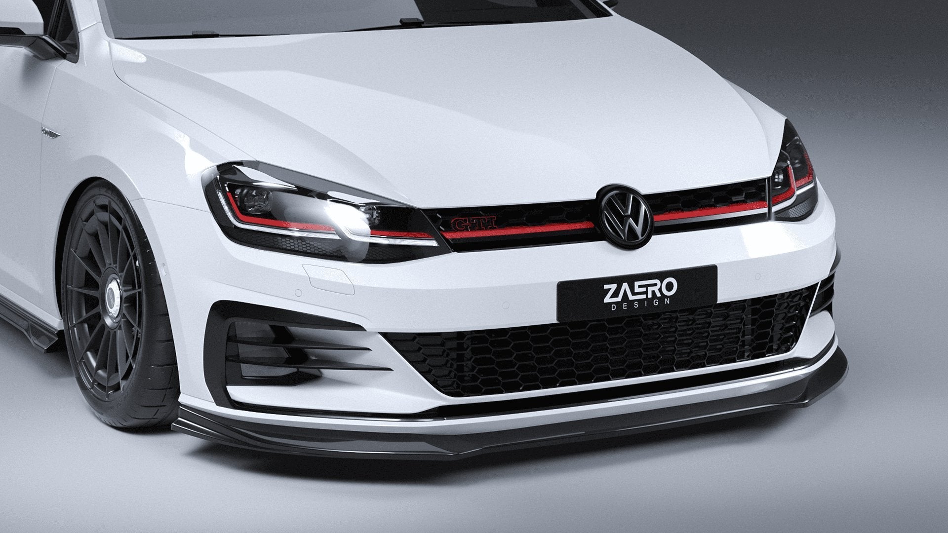 ZAERO EVO-1 Gloss Black Front Splitter for VW Golf | Volkswagen Golf