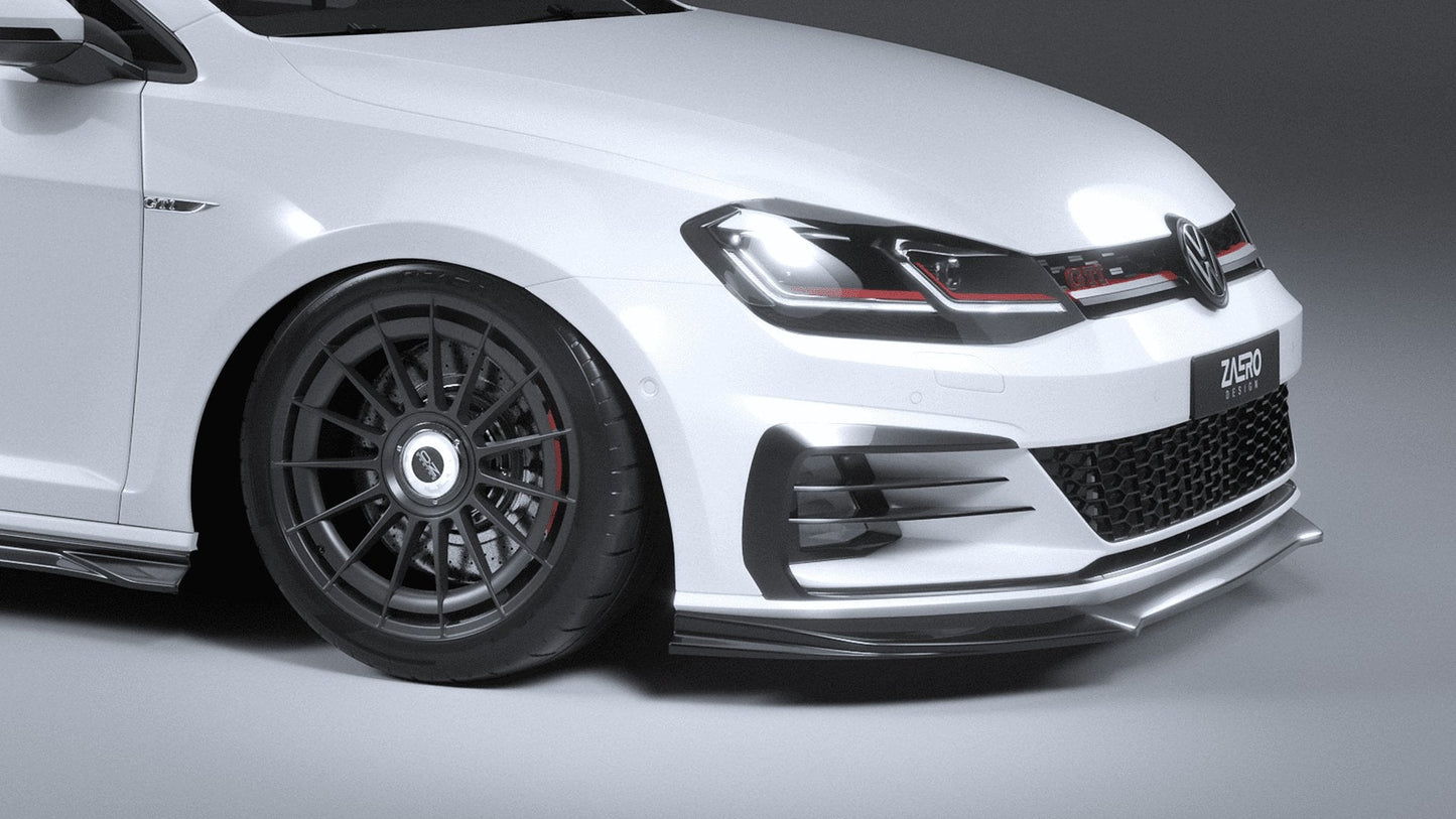 ZAERO EVO-1 Gloss Black Front Splitter for VW Golf | Volkswagen Golf