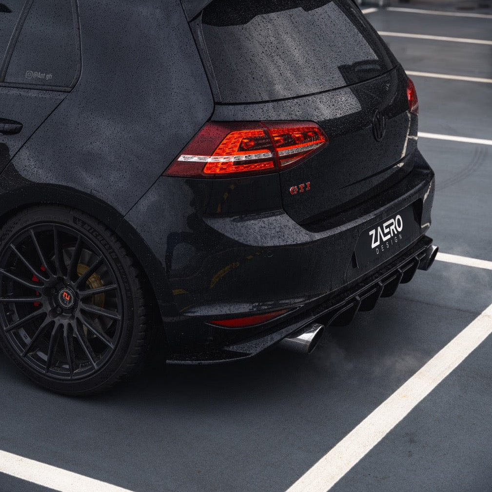 ZAERO Design EVO-1 Rear Diffuser Gloss Black VW | Volkswagen Golf GTI