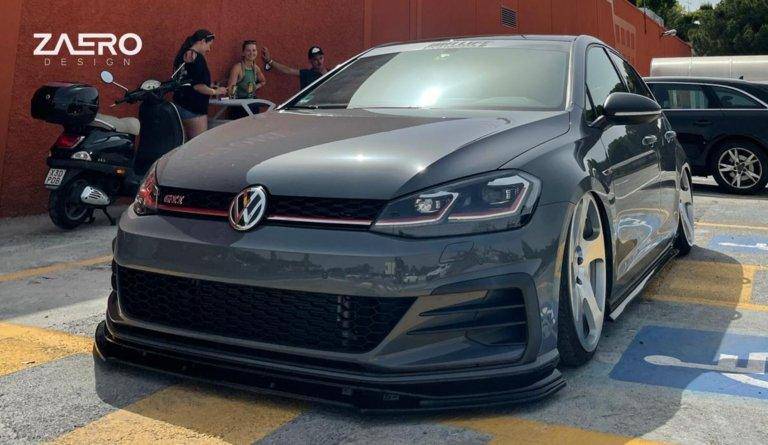 ZAERO EVO-1 Gloss Black Front Splitter VW | Volkswagen Golf GTI TCR