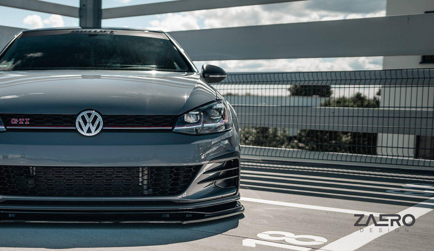 ZAERO EVO-1 Gloss Black Front Splitter VW | Volkswagen Golf GTI TCR