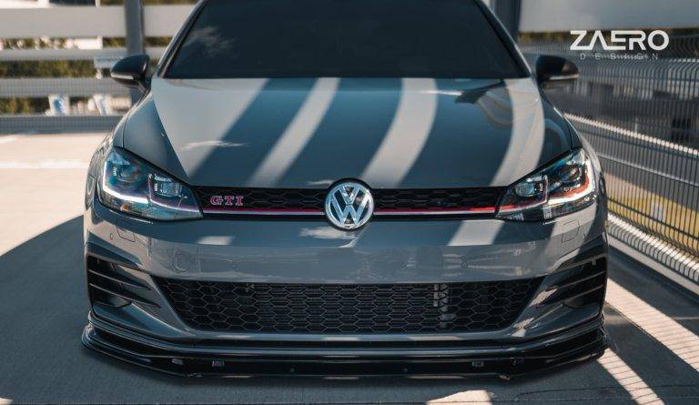 ZAERO EVO-1 Gloss Black Front Splitter VW | Volkswagen Golf GTI TCR