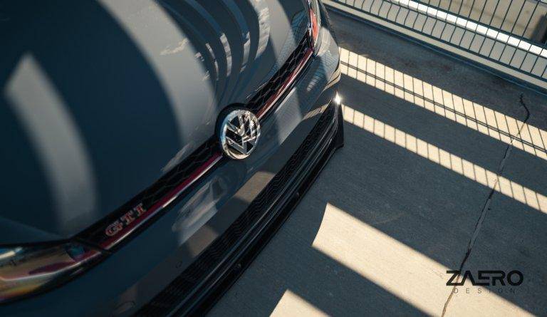 ZAERO EVO-1 Gloss Black Front Splitter VW | Volkswagen Golf GTI TCR