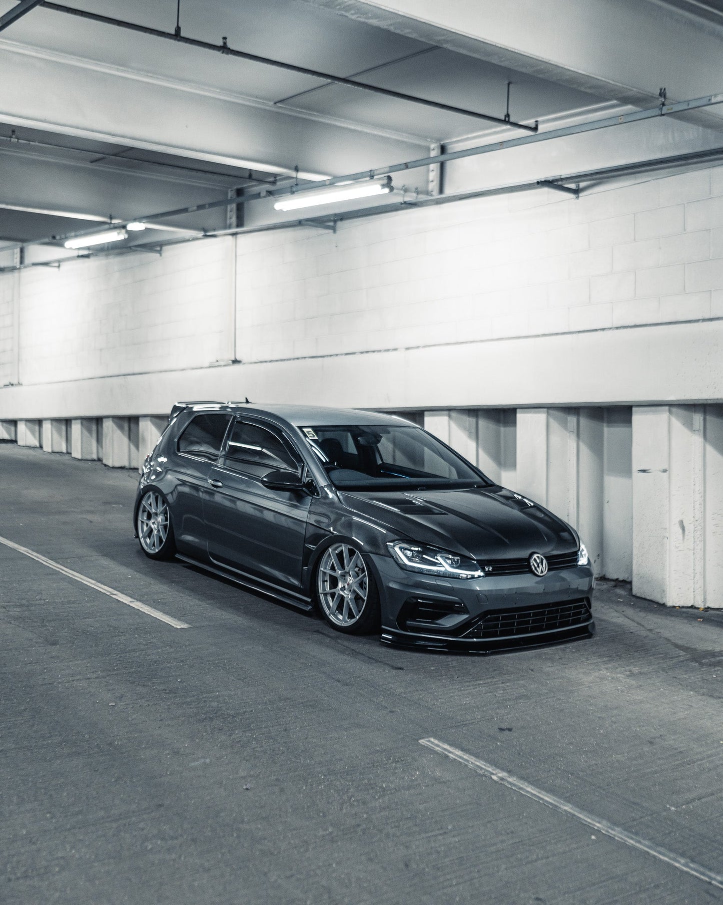 VW Golf R Mk7.5 EVO-1 Gloss Black Front Splitter by ZAERO (2017-2020) | Front Splitter | FD Racing
