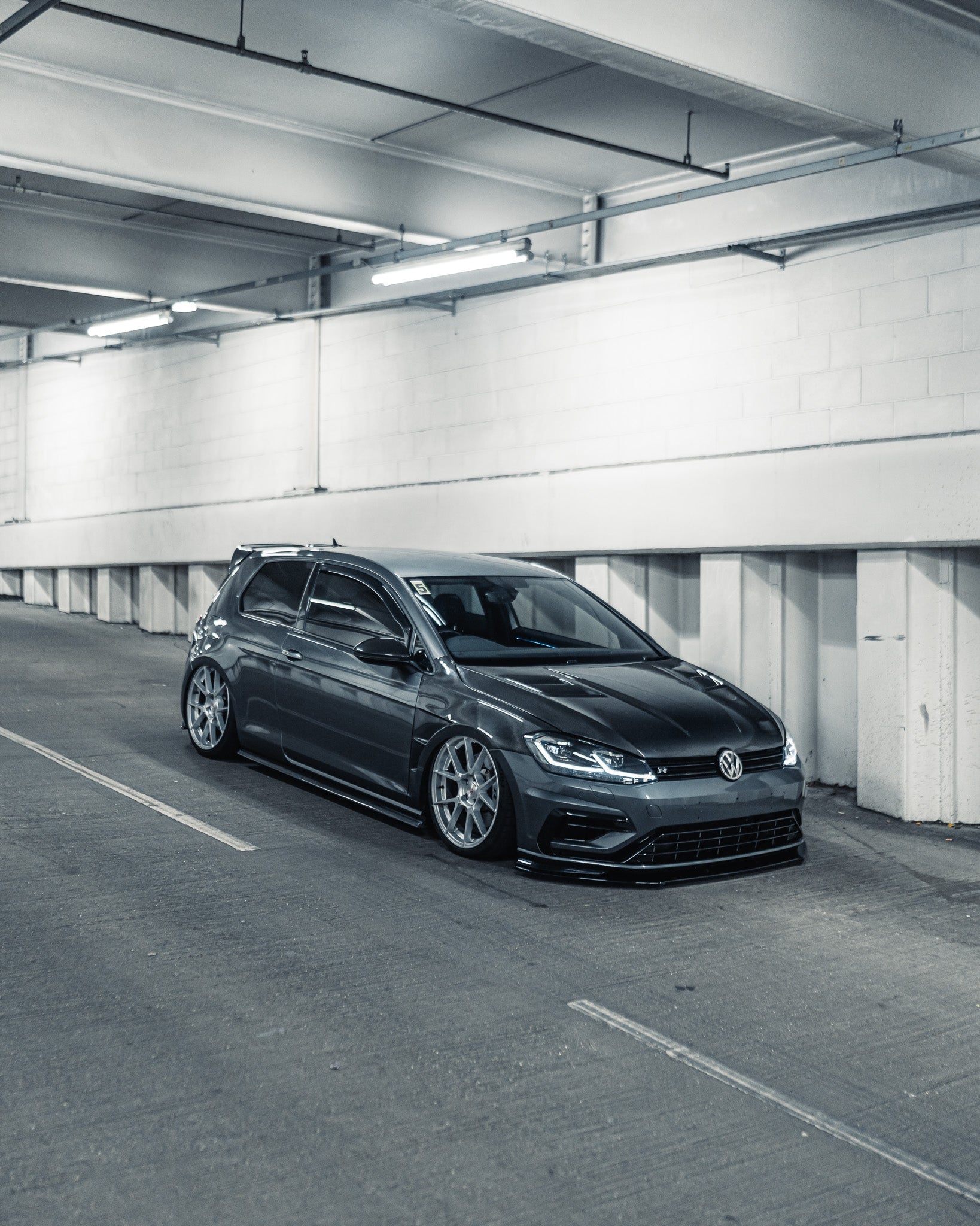 VW Golf R Mk7.5 EVO-1 Gloss Black Front Splitter by ZAERO (2017-2020) | Front Splitter | FD Racing