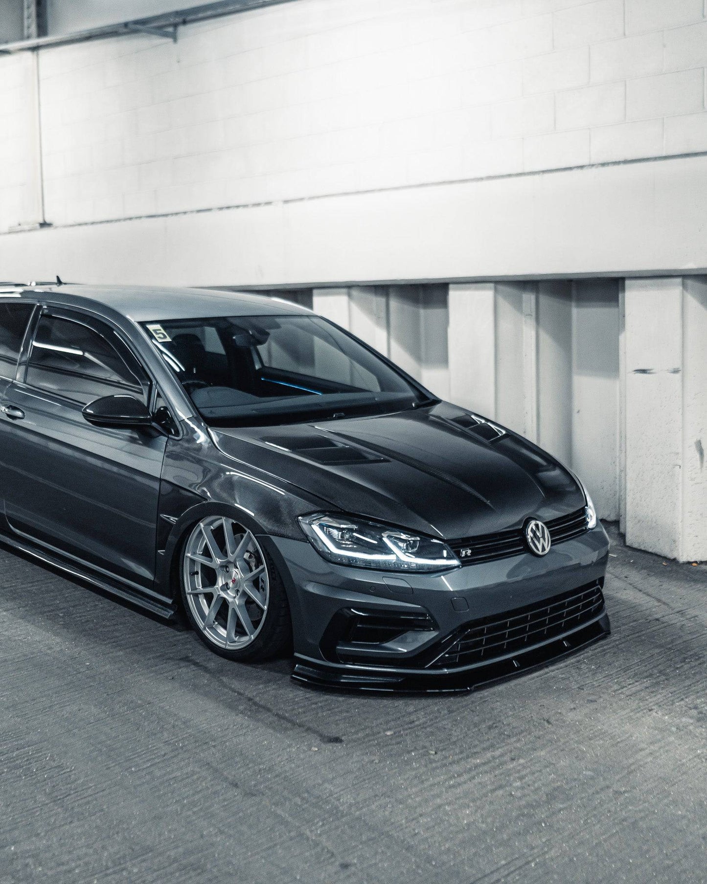 VW Golf R Mk7.5 EVO-1 Gloss Black Front Splitter by ZAERO (2017-2020) | Front Splitter | FD Racing