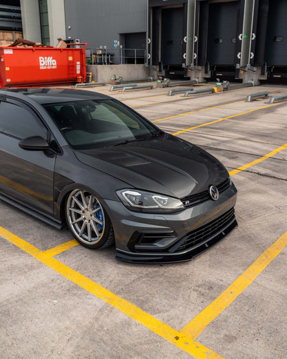 VW Golf R Mk7.5 EVO-1 Gloss Black Front Splitter by ZAERO (2017-2020) | Front Splitter | FD Racing