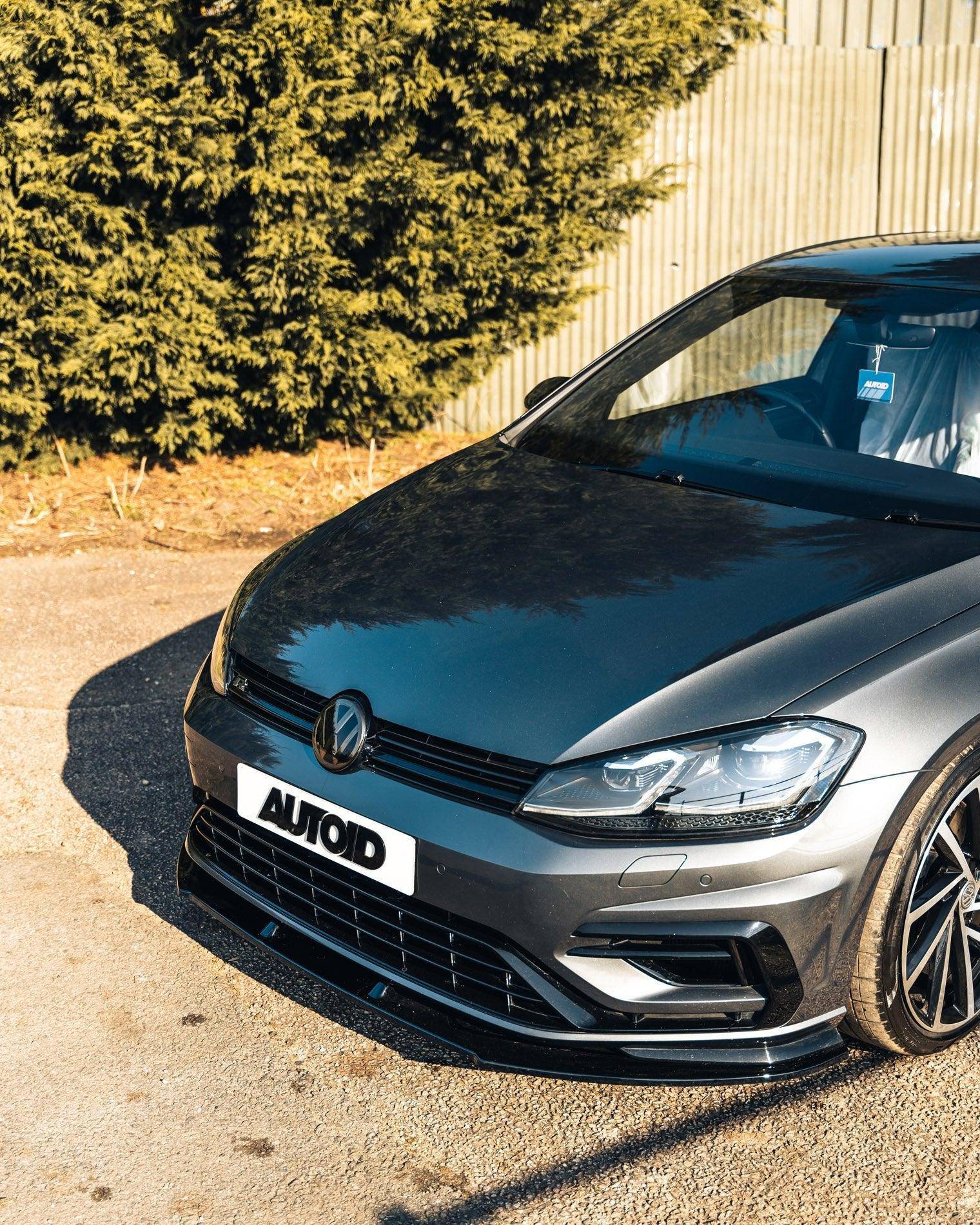 VW Golf R Mk7.5 EVO-1 Gloss Black Front Splitter by ZAERO (2017-2020) | Front Splitter | FD Racing