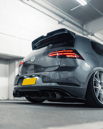 ZAERO EVO-1 Gloss Black Rear Diffuser for VW Golf R Mk7.5