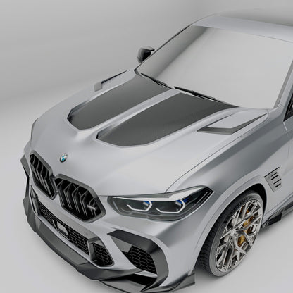 Revozport Carbon Fiber Hood for BMW X6M F96 PRE LCI
