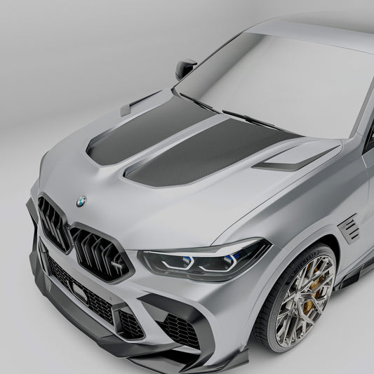 Revozport Carbon Fiber Hood for BMW X6M F96 PRE LCI