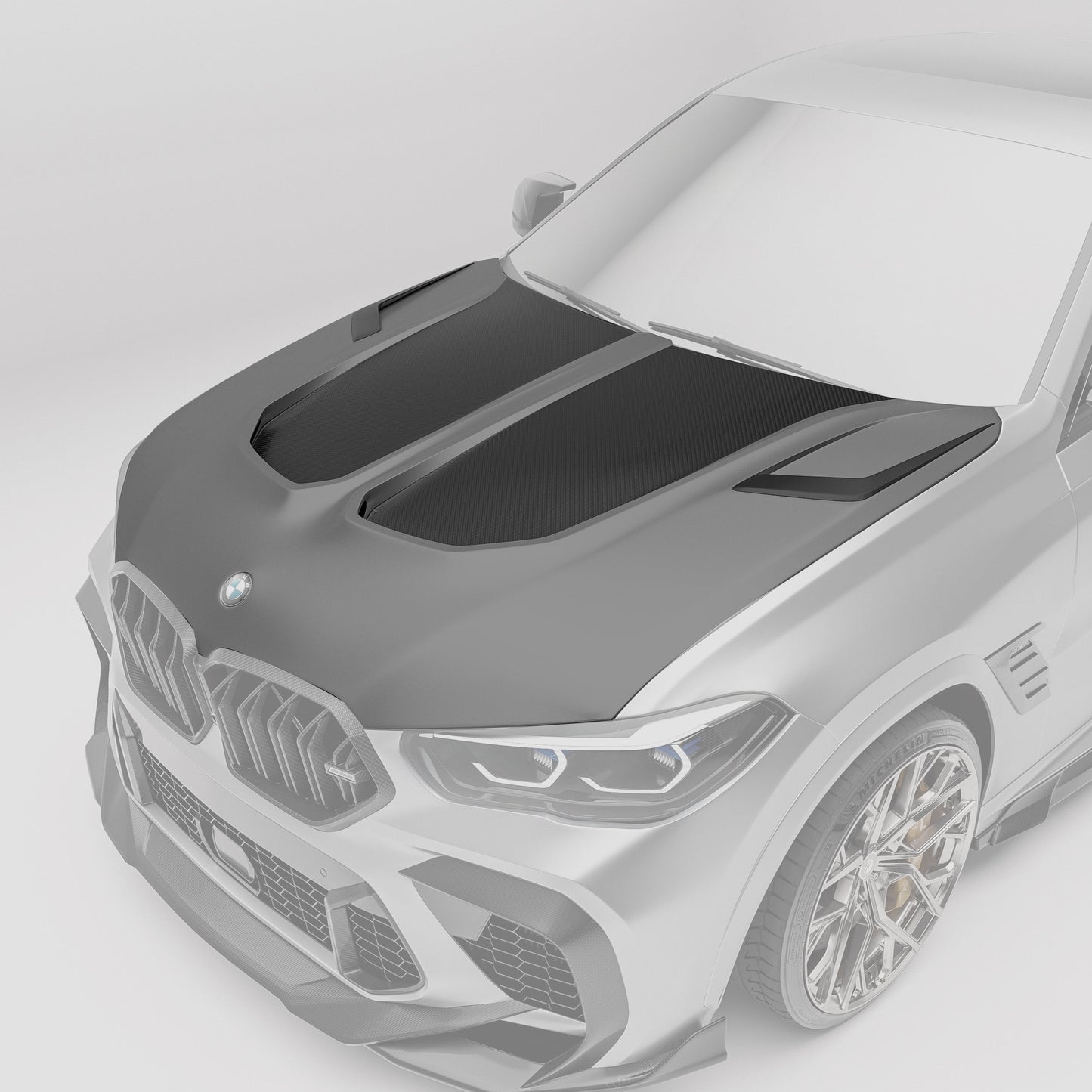 Revozport Carbon Fiber Hood for BMW X6M F96 PRE LCI