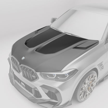 Revozport Carbon Fiber Hood for BMW X6M F96 PRE LCI