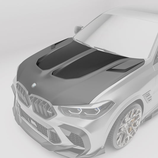 Revozport Carbon Fiber Hood for BMW X6M F96 PRE LCI