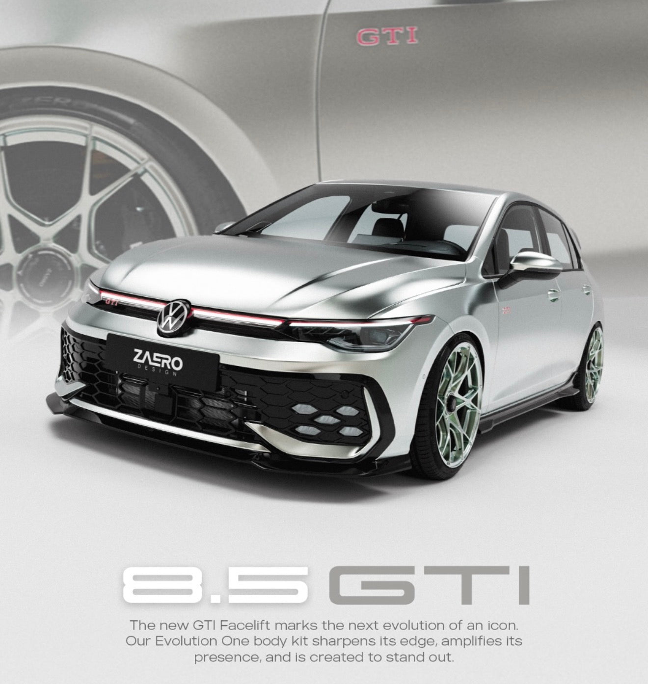 ZAERO EVO-1 Body Kit Gloss Black – VW Golf GTI Mk8.5 2024+