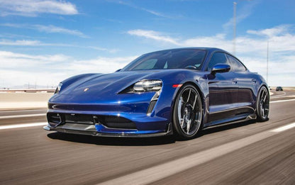VR Aero Carbon Fiber Front Lip Spoiler Porsche Taycan Turbo | Turbo S