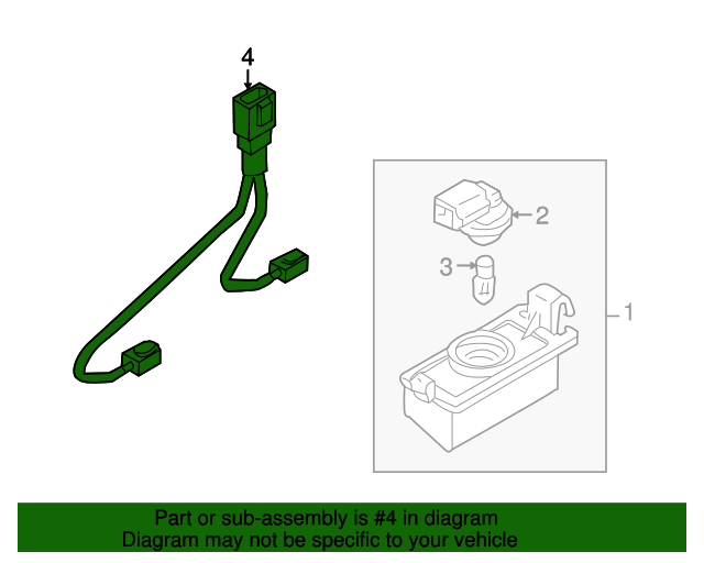 OEM Nissan Harness Assembly; License Plate Lamp | PN - 24055-KJ10B | GTR 2012-2013 - FD Racing