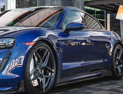 VR Aero Carbon Fiber Side Skirts Porsche Taycan Turbo | Turbo S