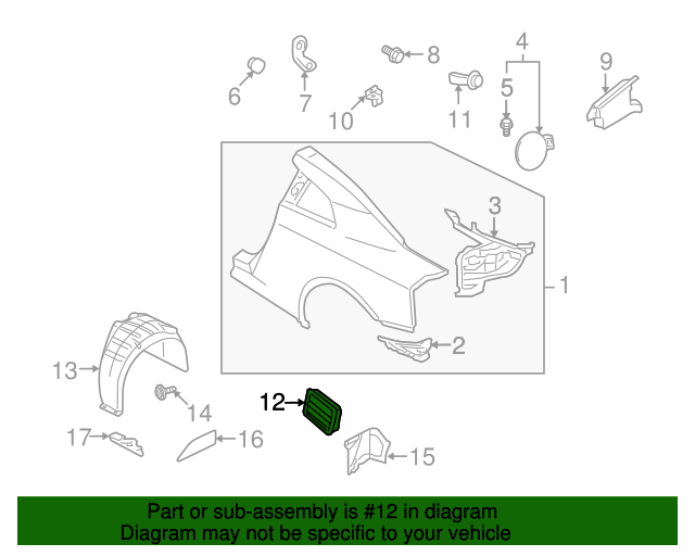 OEM Nissan Pressure Vent for 2003-2021 | PN - 76804-1TG0A | 370Z | GTR