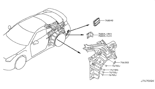 OEM Nissan Pressure Vent for 2003-2021 | PN - 76804-1TG0A | 370Z | GTR
