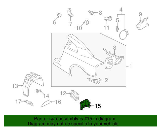 OEM Nissan Guard for 2009-2021 Nissan GTR | PN - 78852-JF00A - FD Racing