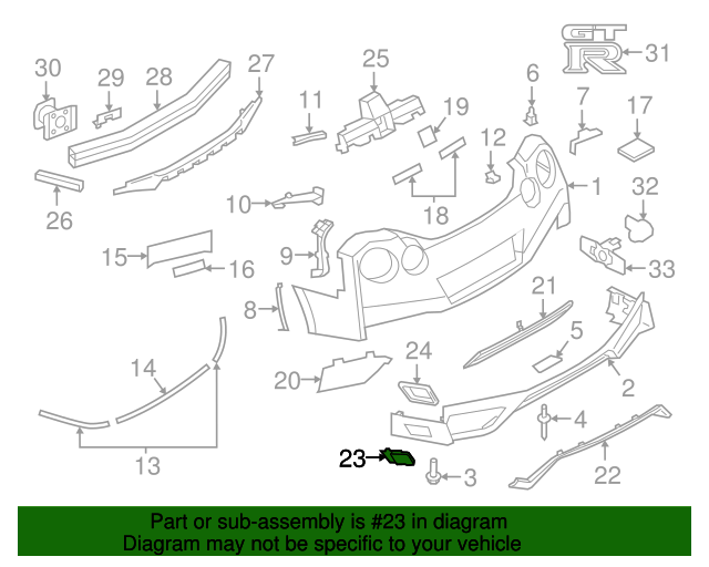 OEM Nissan Rear Bumper Side Molding | PN - 85087-6AV0A | GTR 2017-2022 - FD Racing