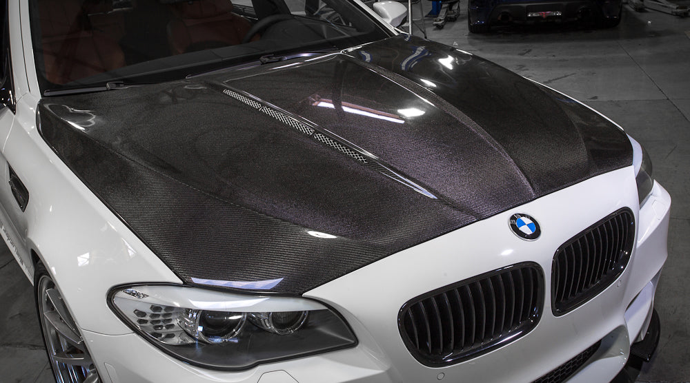 VR Aero Carbon Fiber Hood Vented Cowl BMW F10 M5 550 535 528 2011-2017