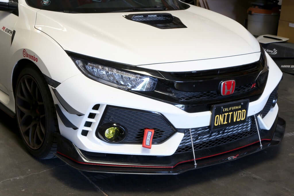 APR Carbon Fiber Front Bumper Canards - Honda Type R 2017 - up