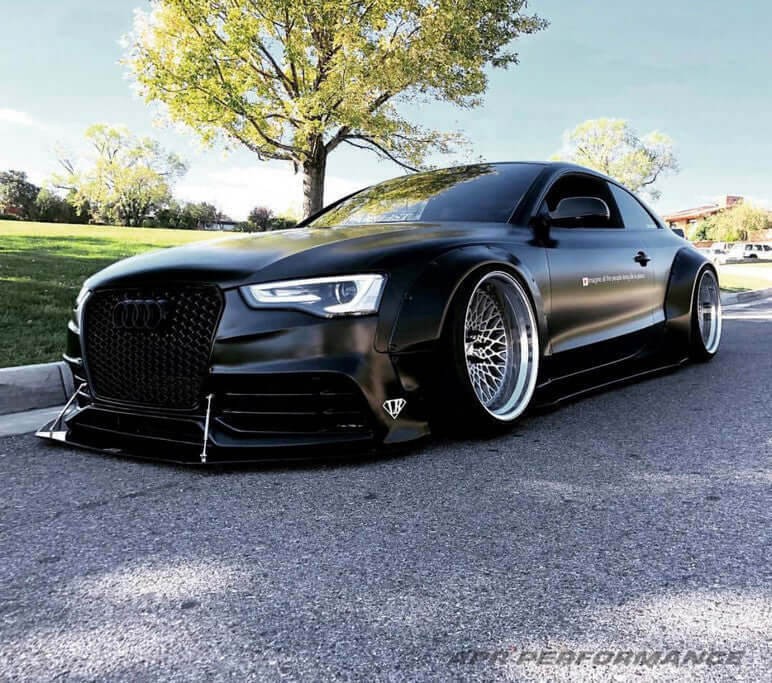 APR Carbon Fiber Wind Splitter With Rods - Audi S5 2013 - 2016