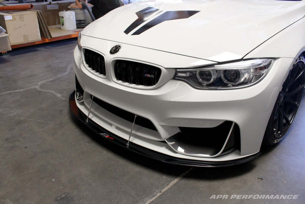APR Carbon Fiber Wind Splitter With Rods - BMW F80/82 M3/4 W/ M Performance Airdam 2014 - 2018
