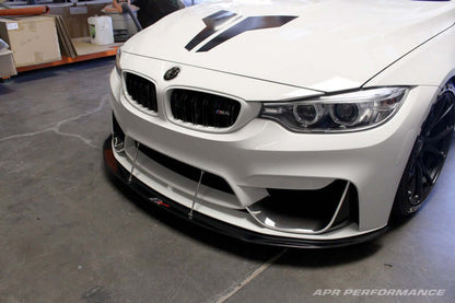 APR Carbon Fiber Wind Splitter With Rods - BMW F80/82 M3/4 W/ M Performance Airdam 2014 - 2018