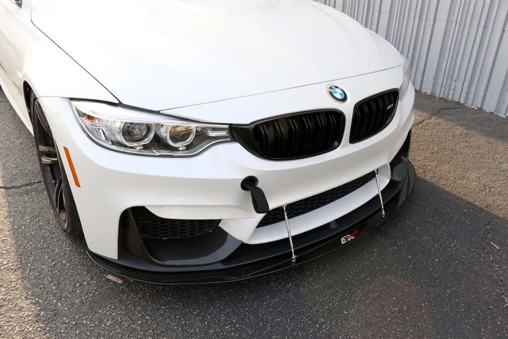 APR Carbon Fiber Wind Splitter With Rods - BMW F80/82 M3/4 W/ M Performance Airdam 2014 - 2018
