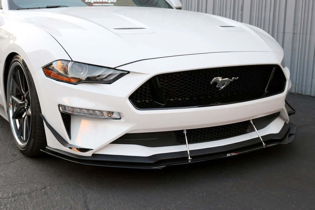 APR Carbon Fiber Wind Splitter With Rods - Ford Mustang W/O Performance Package 2018 - up
