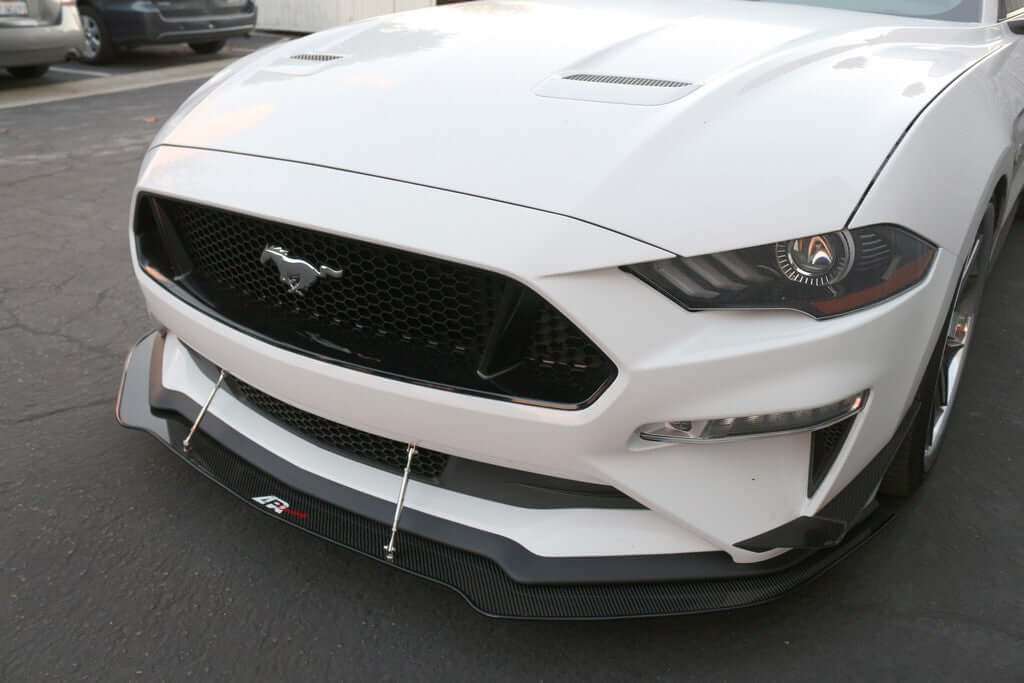 APR Carbon Fiber Wind Splitter With Rods - Ford Mustang W/O Performance Package 2018 - up