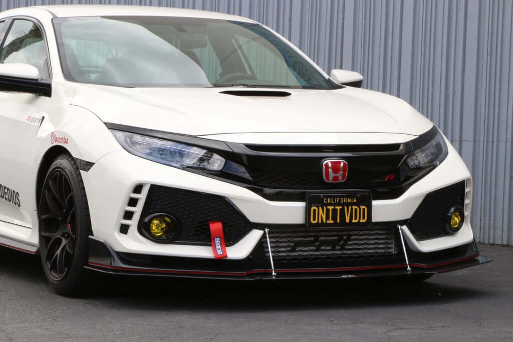 APR Carbon Fiber Wind Splitter With Rods - Honda Civic Type R W/ Factory airdam 2017 - up