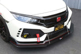 APR Carbon Fiber Wind Splitter With Rods - Honda Civic Type R W/ Factory airdam 2017 - up