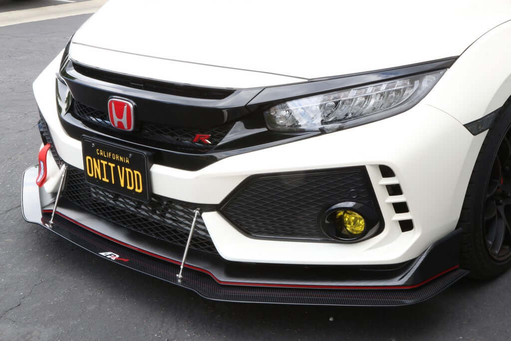 APR Carbon Fiber Wind Splitter With Rods - Honda Civic Type R W/ Factory airdam 2017 - up