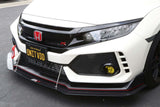 APR Carbon Fiber Wind Splitter With Rods - Honda Civic Type R W/ Factory airdam 2017 - up