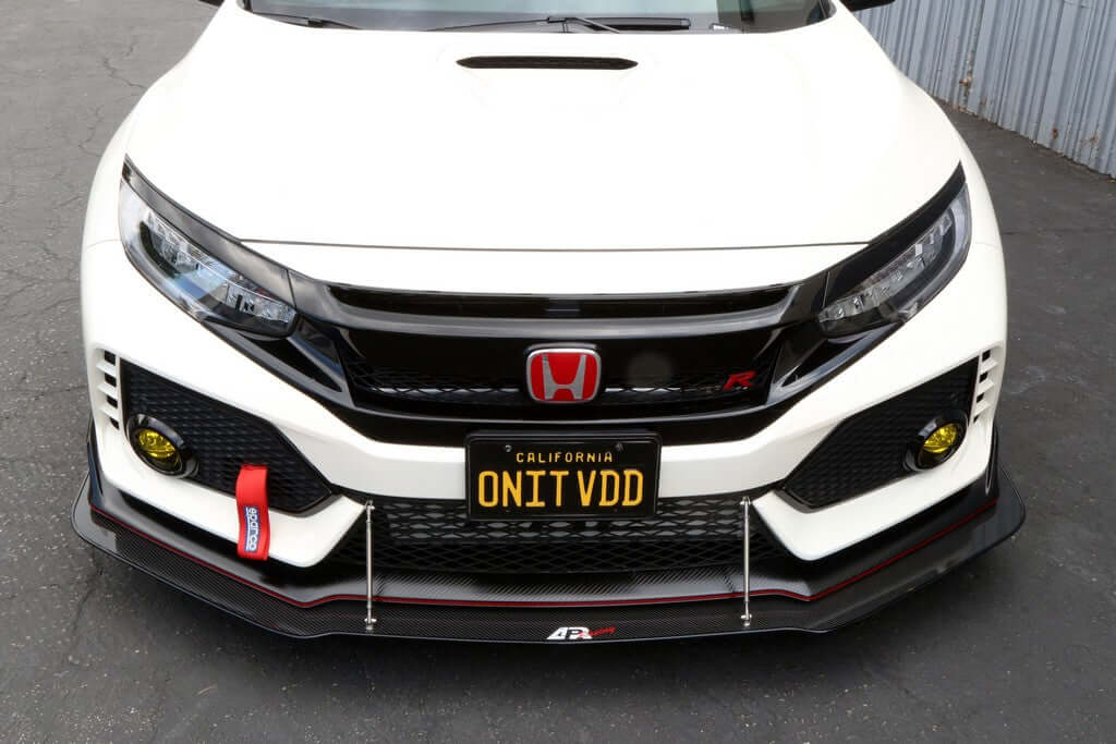 APR Carbon Fiber Wind Splitter With Rods - Honda Civic Type R W/ Factory airdam 2017 - up