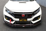 APR Carbon Fiber Wind Splitter With Rods - Honda Civic Type R W/ Factory airdam 2017 - up