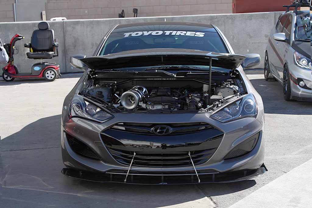 APR Carbon Fiber Wind Splitter With Rods - Hyundai Genesis Coupe 2013 - 2016