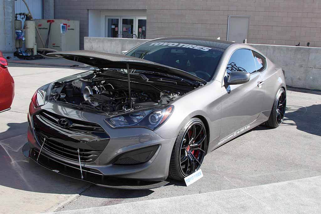 APR Carbon Fiber Wind Splitter With Rods - Hyundai Genesis Coupe 2013 - 2016