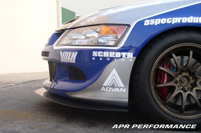 APR Carbon Fiber Wind Splitter With Rods - Mitsubishi EVO 8 2003 - 2005