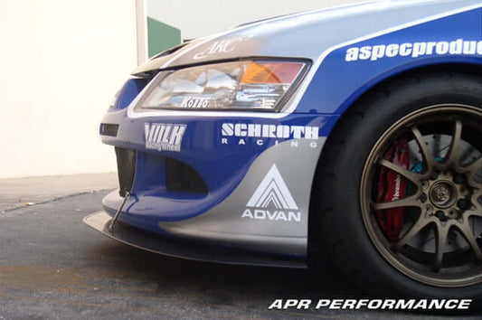 APR Carbon Fiber Wind Splitter With Rods - Mitsubishi EVO 8 2003 - 2005
