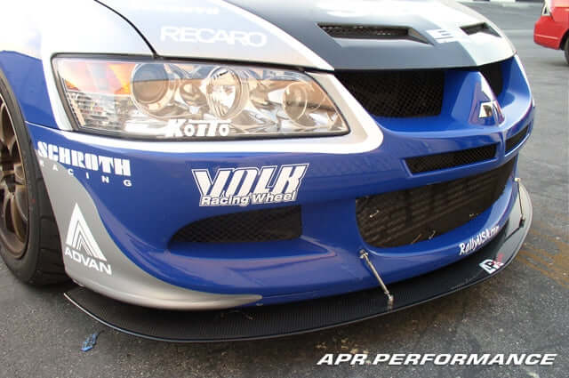 APR Carbon Fiber Wind Splitter With Rods - Mitsubishi EVO 8 2003 - 2005